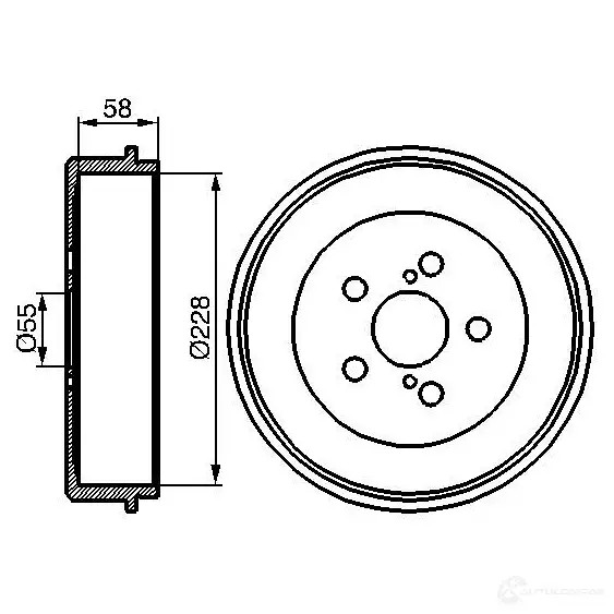 Тормозной барабан BOSCH I6J4Y0 0986477140 D B211 338538