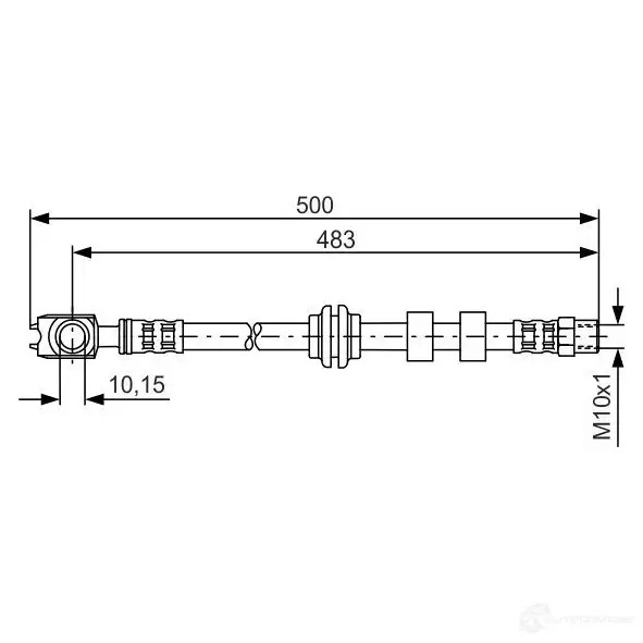 Тормозной шланг BOSCH BH10 07 CVLH2E5 1987481115 354232
