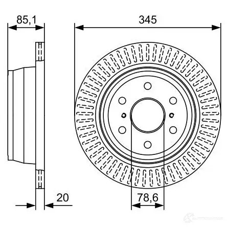 Тормозной диск BOSCH 0986479w32 FY3OVT2 BD258 9 1193480173