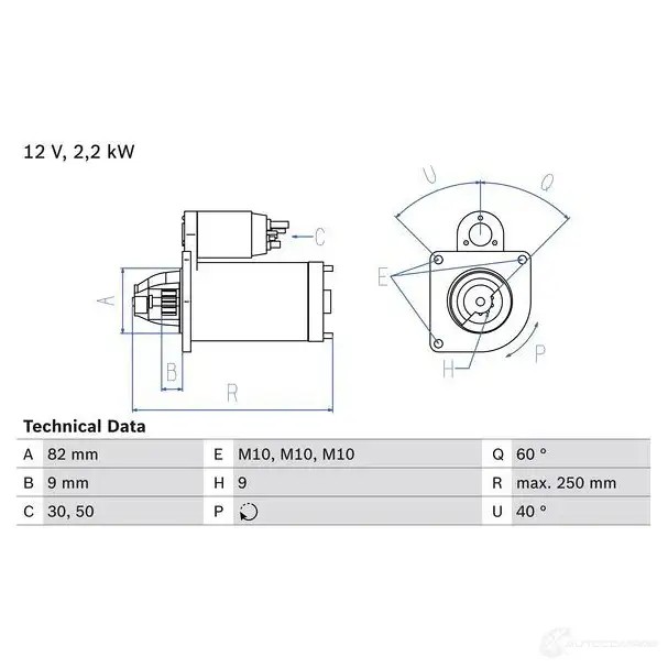 Стартер BOSCH 331831 0986024390 2 439 S5MP7