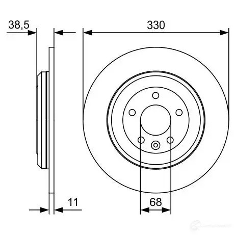 тормозной диск BOSCH 0986479W01 4JE1R 1193480151 251 5