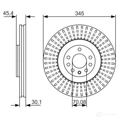 Тормозной диск BOSCH 0986479a24 340171 BD1711 E1 90 R -02C0348/0315