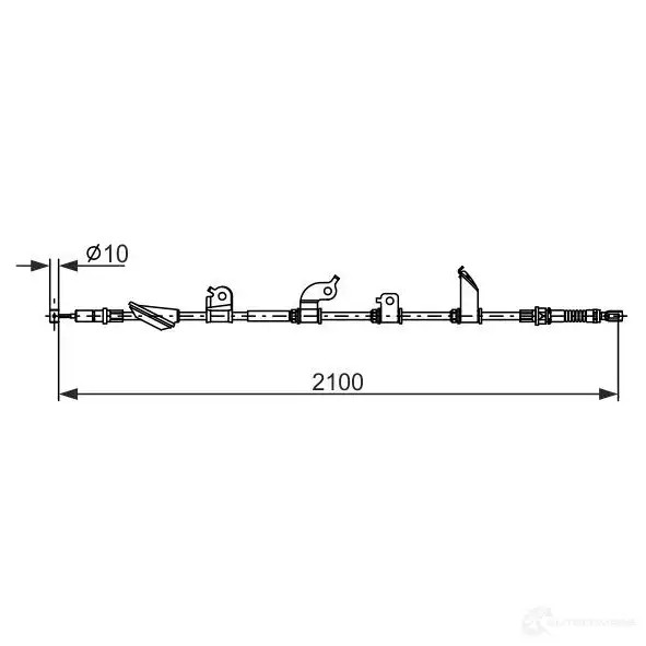 Трос ручника, стояночного тормоза BOSCH 1437241284 H 17DJH 1987482913