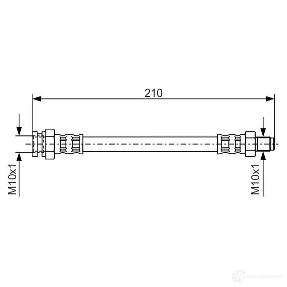 Тормозной шланг BOSCH 9QASOFS 352931 1987476502 B H196