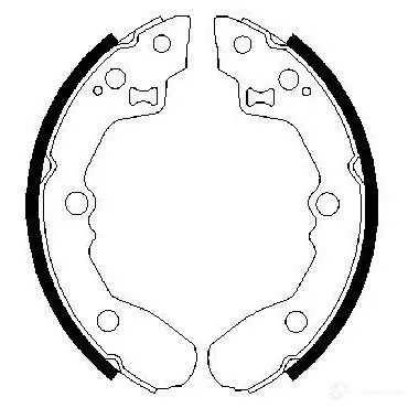 Барабанные тормозные колодки, комплект BOSCH 341737 BS90 7 0986487688 JC3BGN
