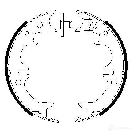 Тормозные колодки ручника, комплект BOSCH 341667 BS84 1 P5CKCPA 0986487602