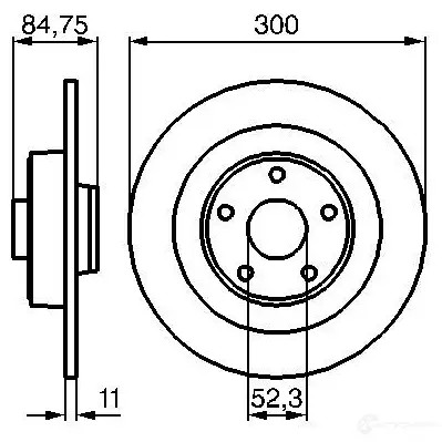 Тормозной диск BOSCH 0986479083 BD 1018 TB4M6 339367