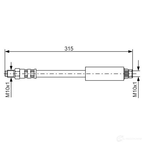 Тормозной шланг BOSCH BH 291 1987476598 353002 ABHDU9L