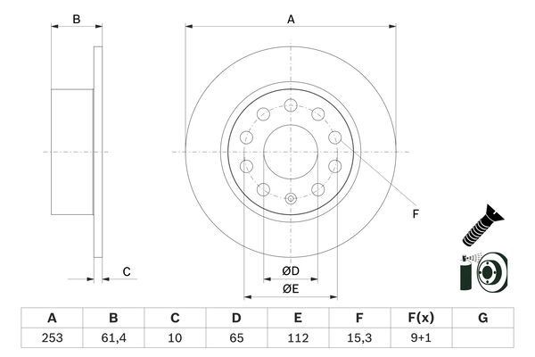 Тормозной диск BOSCH 04YB N 1440044644 0 986 479 E00