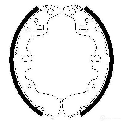 Барабанные тормозные колодки, комплект BOSCH 0986487379 341547 6WHZXNA BS62 9