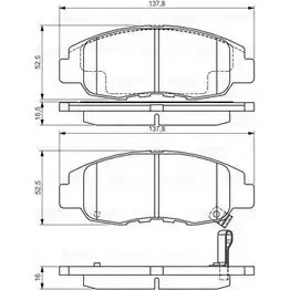 Тормозные колодки, дисковые, комплект Bosch 21497 0 986 495 153 342710 BP1470
