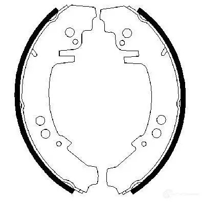 Барабанные тормозные колодки, комплект BOSCH 0986487421 341570 Y6MPI2 BS 671