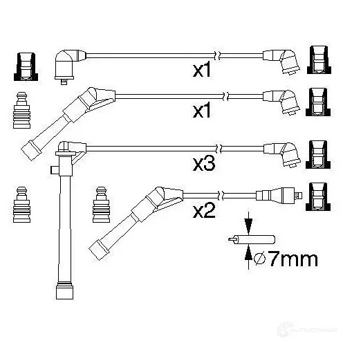 Высоковольтные провода зажигания, комплект BOSCH 335828 0986357174 B 174 L1V30