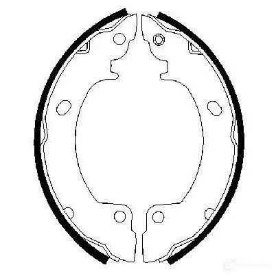 Барабанные тормозные колодки, комплект BOSCH 0986487399 1BC8KR BS6 49 341560