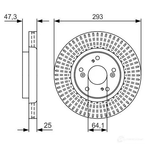 Тормозной диск BOSCH 340617 0986479u63 L5BUA8 BD 2315