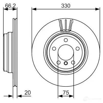 Тормозной диск BOSCH B4MJZU3 0986479622 339840 BD 1671