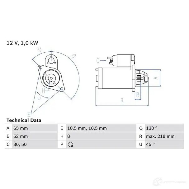 Стартер BOSCH 24 70 331841 0986024700 K7008