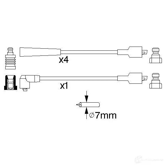 Высоковольтные провода зажигания, комплект BOSCH L7U2FYE 0986356786 B 786 335572