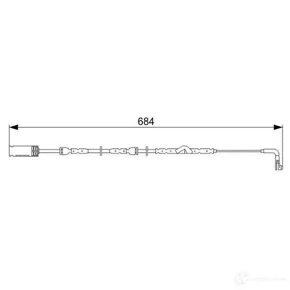Датчик износа тормозных колодок BOSCH WQQ54J3 AP88 3 351454 1987473020