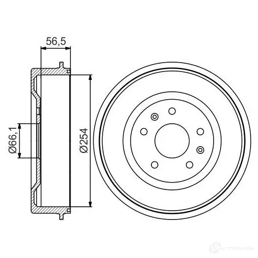Тормозной барабан BOSCH DB29 8 0986477227 5F4V28 338623