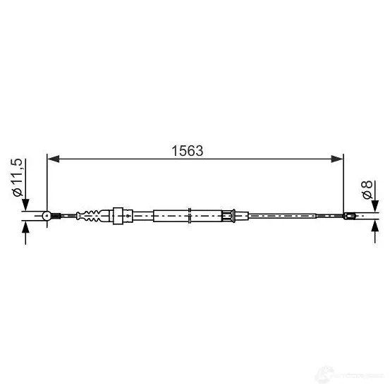 Трос ручника, стояночного тормоза BOSCH ALI79D BC6 73 1987477891 353978