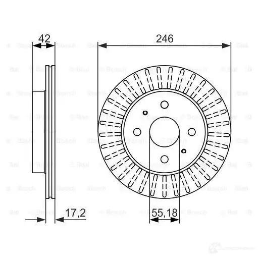 Тормозной диск BOSCH BD15 99 339975 0986479769 30UU59