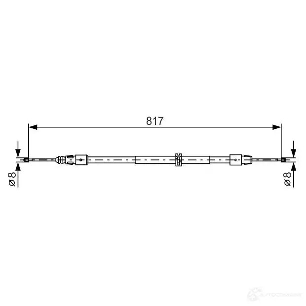 Трос ручника, стояночного тормоза BOSCH B C918 1987482024 355094 XRESYV