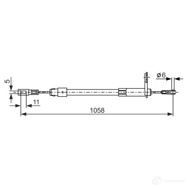 Трос ручника, стояночного тормоза BOSCH V3BOMPN 353942 1987477849 BC72 9