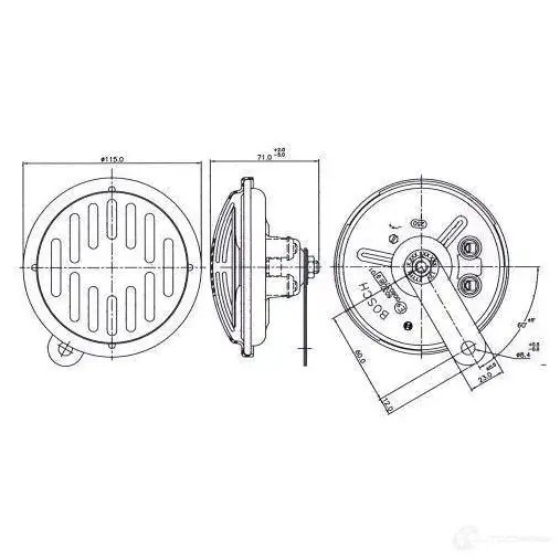 Пневматический звуковой сигнал BOSCH 3165142179469 323379 0320143903 DG B0O