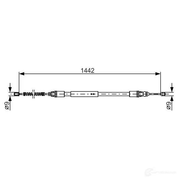 Трос ручника, стояночного тормоза BOSCH 1987477442 4UEKUZ BC32 8 353601