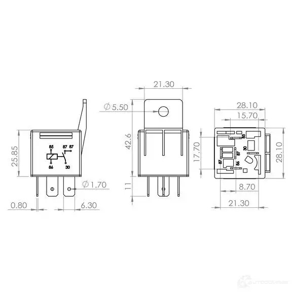 Реле BOSCH 4047024946699 344315 7N 7W3 0986ah0250
