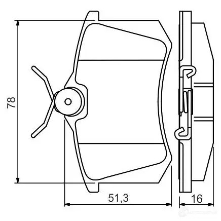 Тормозные колодки, комплект BOSCH 23554 342747 BP1529 0986495231