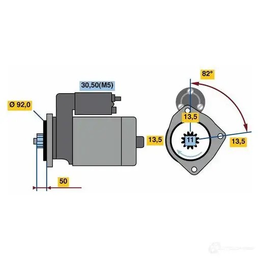 Стартер BOSCH 2 359 ZELTXXA 0986023590 331753