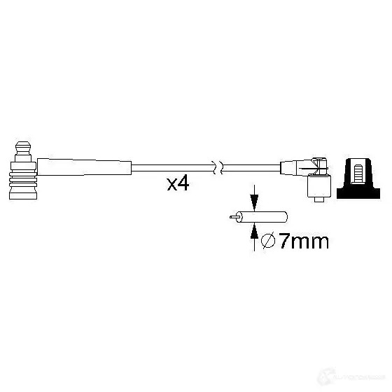Высоковольтные провода зажигания, комплект BOSCH SBIERG B 163 0986357163 335818