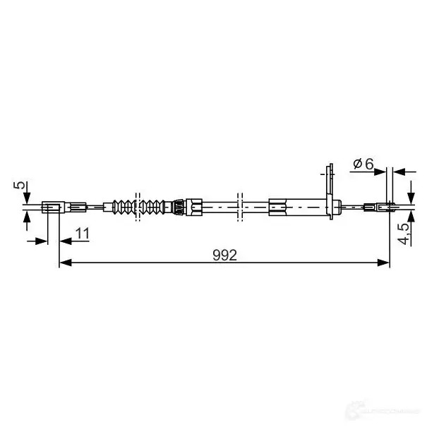 Трос ручника, стояночного тормоза BOSCH B C679 UZ8LFG 1987477899 353985