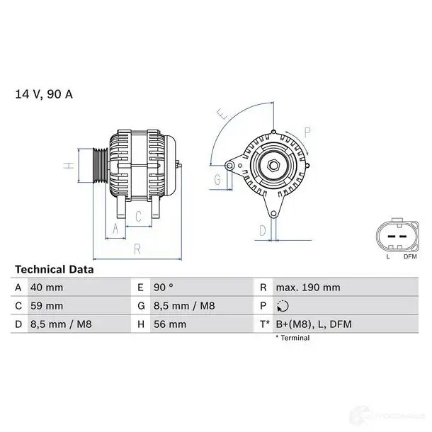 Тормозной диск BOSCH 0986479u36 BD2381 E1 90R-02C0448/1084 340598