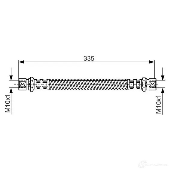 Тормозной шланг BOSCH 354388 B H1173 VQ08OVB 1987481281