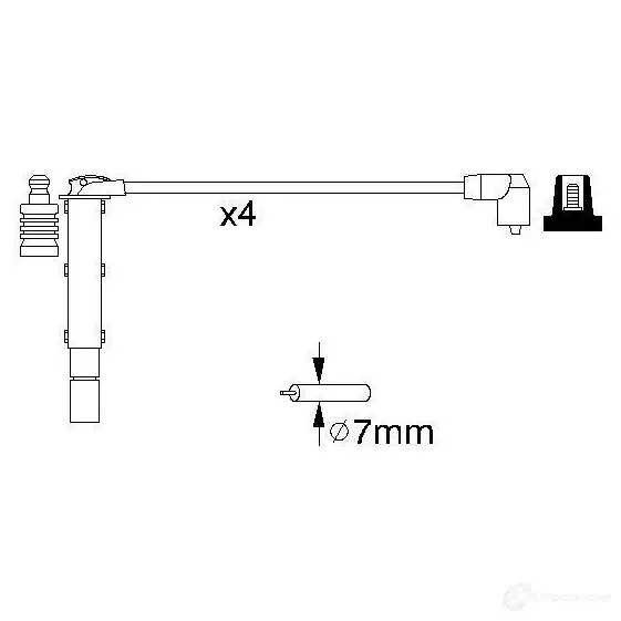 Высоковольтные провода зажигания, комплект BOSCH 0986356787 335573 B 787 IFS12