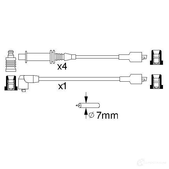 Высоковольтные провода зажигания, комплект BOSCH GPIGF3 335558 B 769 0986356769