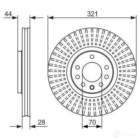 Тормозной диск BOSCH 0986479571 BD 1414 339793 TNJE9FY