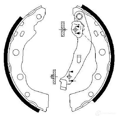 Барабанные тормозные колодки, комплект BOSCH 341646 BS8 19 6FZ35H6 0986487577