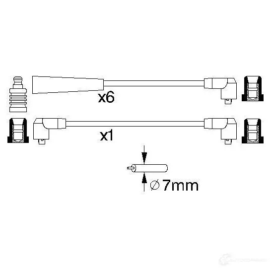 Высоковольтные провода зажигания, комплект BOSCH 335714 B 958 0986356958 Z8EJO