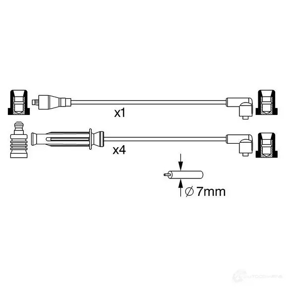 Высоковольтные провода зажигания, комплект BOSCH 335886 BSBKH8 B 236 0986357236