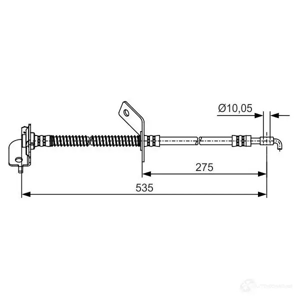 Тормозной шланг BOSCH 1987481414 BH1 302 354512 DTXQF