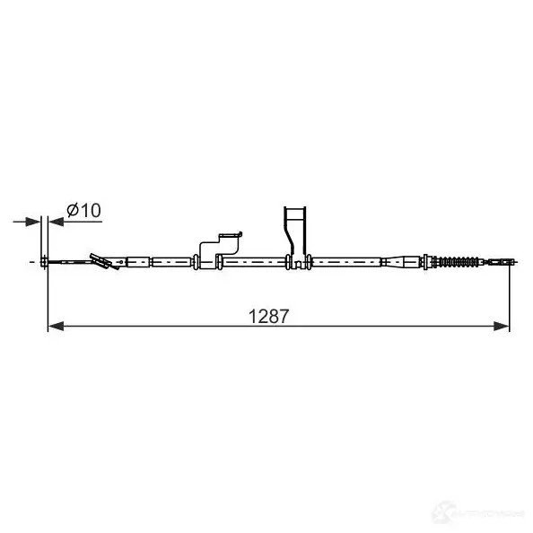 Трос ручника, стояночного тормоза BOSCH 1437241219 C7KE A88 1987482905