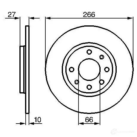 Тормозной диск BOSCH B D80 338736 L1FYO 0986478090