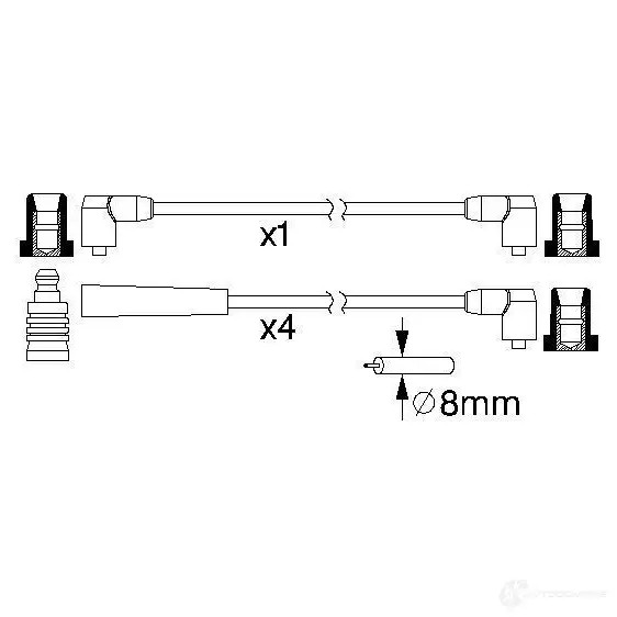 Высоковольтные провода зажигания, комплект BOSCH B 116 1193471674 0986357116 YD7FXV