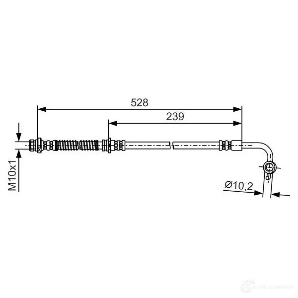 Тормозной шланг BOSCH 1987481b27 V4 3DC 1437241051