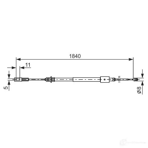 Трос ручника, стояночного тормоза BOSCH 19HN7 353828 1987477712 BC57 4