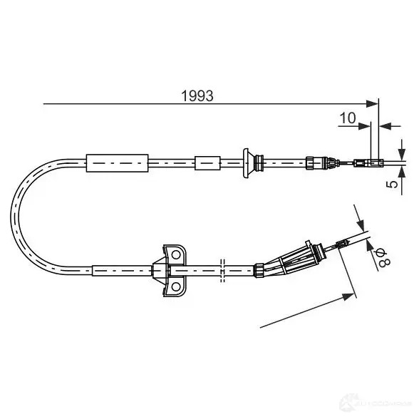 Трос ручника, стояночного тормоза BOSCH OPCML 1987477819 BC 821 353917
